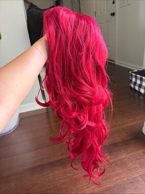 Long Red Women's Synthetic Wig